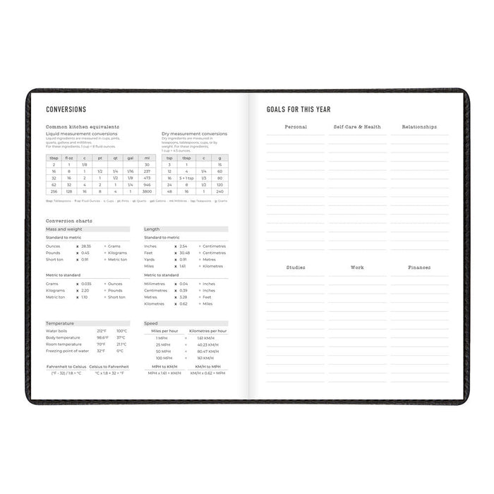 Letts A5 Weekly Planner, Milano, 2027 Black 27-080569#color_black