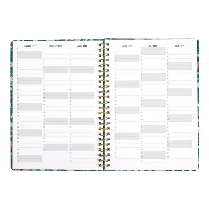 Letts A5 Weekly Planner, Spring Valley, 2027 Green 27-082376#color_green