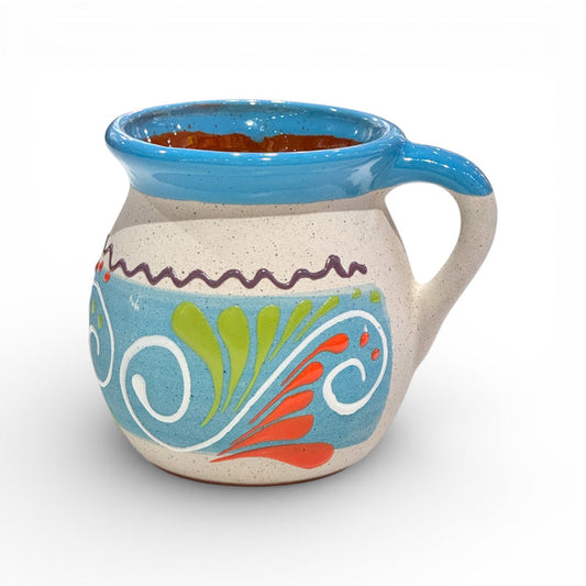 Light Blue Swirl Engobe Mug