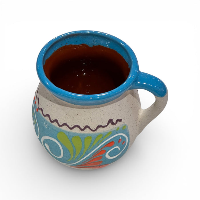 Light Blue Swirl Engobe Mug