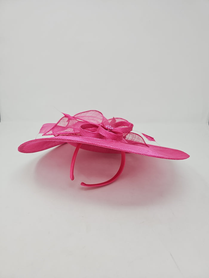 Lipstick Pink Disc Hairband Fascinator