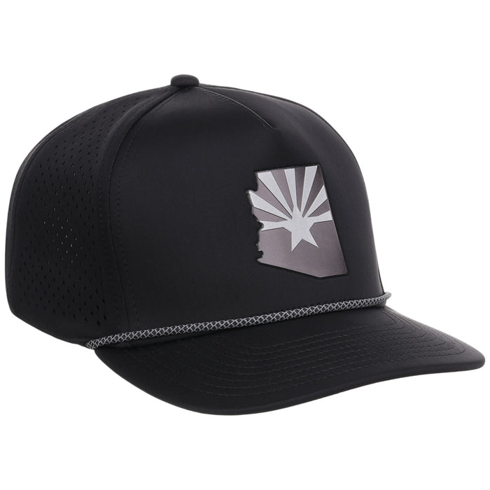 Local Crowns Arizona Reflective 5 Panel Tech w/Rope - Black