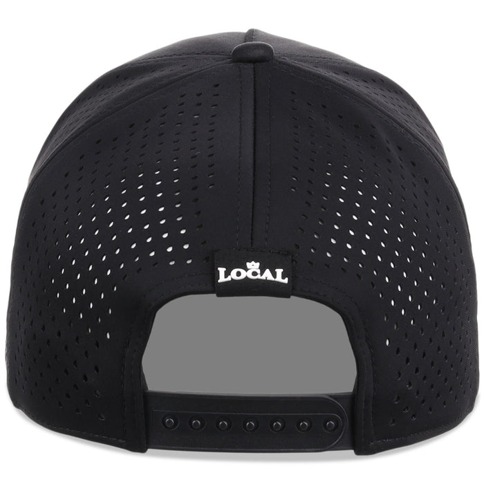Local Crowns Arizona Reflective 5 Panel Tech w/Rope - Black