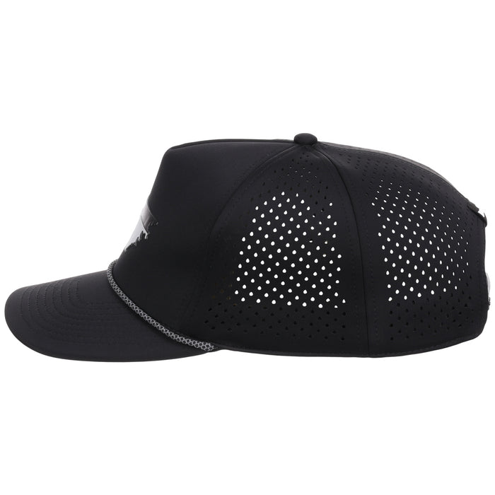Local Crowns North Carolina Reflective 5 Panel Tech w/Rope - Black