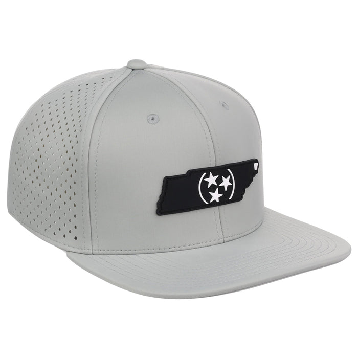 Local Crowns Tennessee Performance Flat Bill - Grey