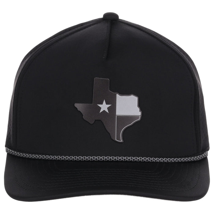 Local Crowns Texas Reflective 5 Panel Tech w/Rope - Black