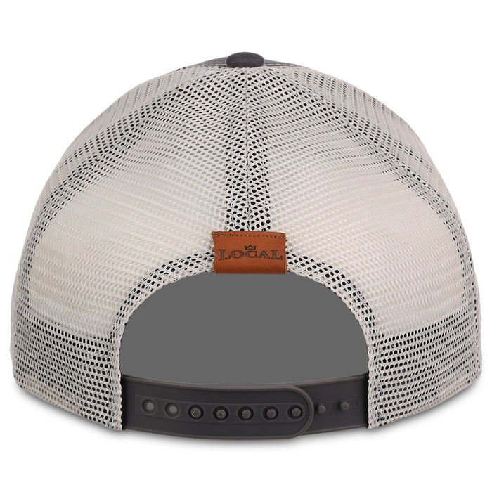 Local Crowns USA Torn & Tattered Trucker - Grey/White