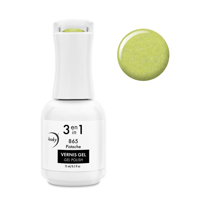 Looky Vernis Gel 3 en 1 #865 Pistache (Collection Délices d'Été)