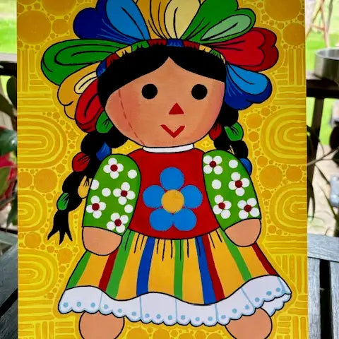Lupita Doll Mexican Folk Art Print (11x14)