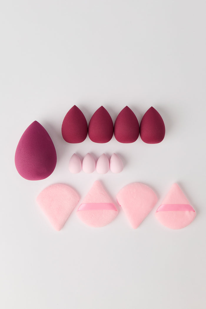 Makeup Bag & Sponge Set (14 Pcs)
