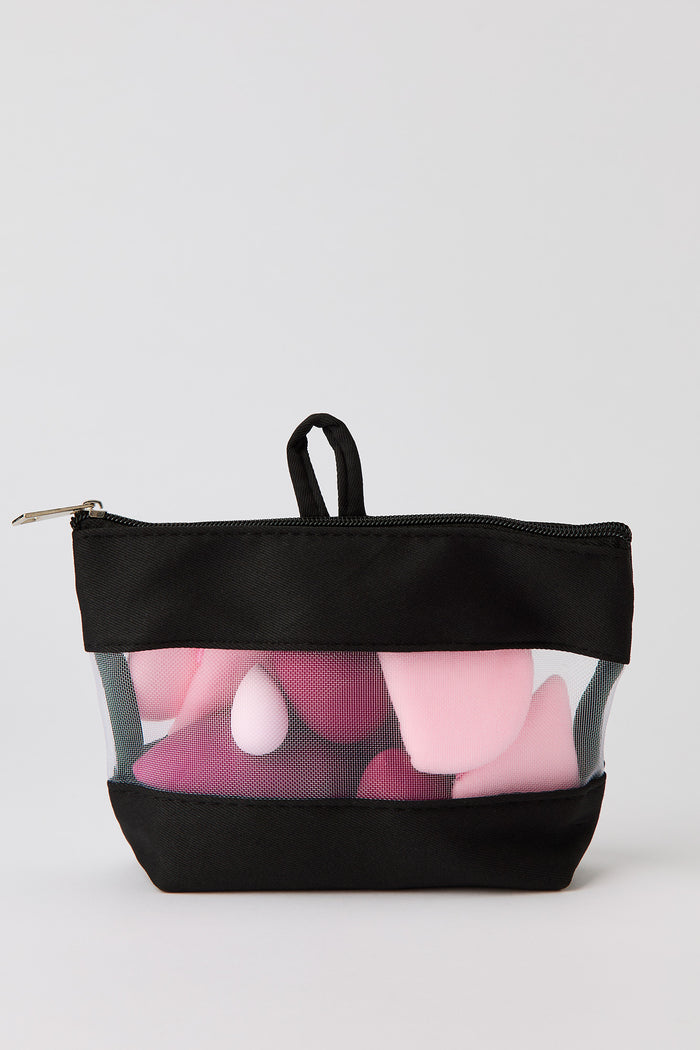 Makeup Bag & Sponge Set (14 Pcs)