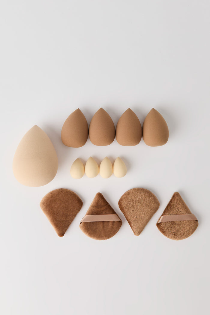 Makeup Bag & Sponge Set (14 Pcs)