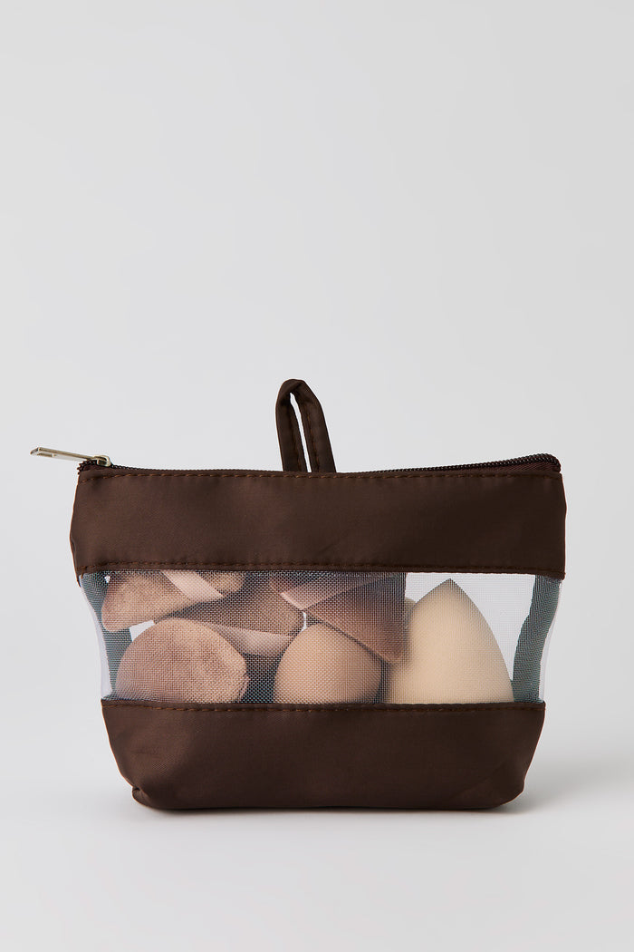 Makeup Bag & Sponge Set (14 Pcs)