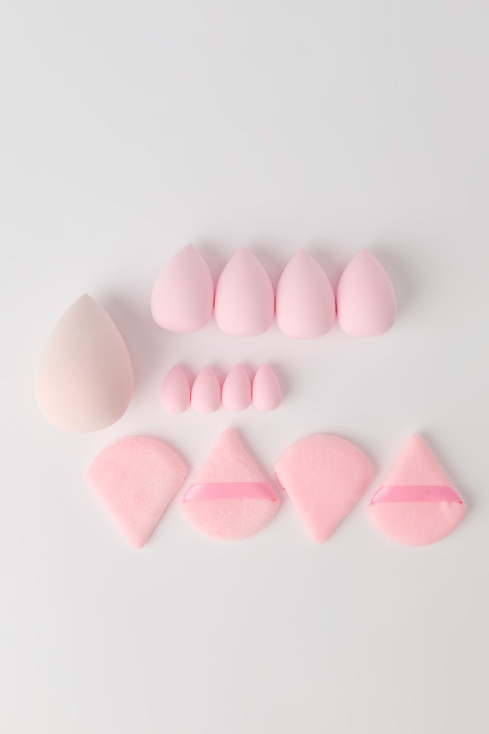 Makeup Bag & Sponge Set (14 Pcs)