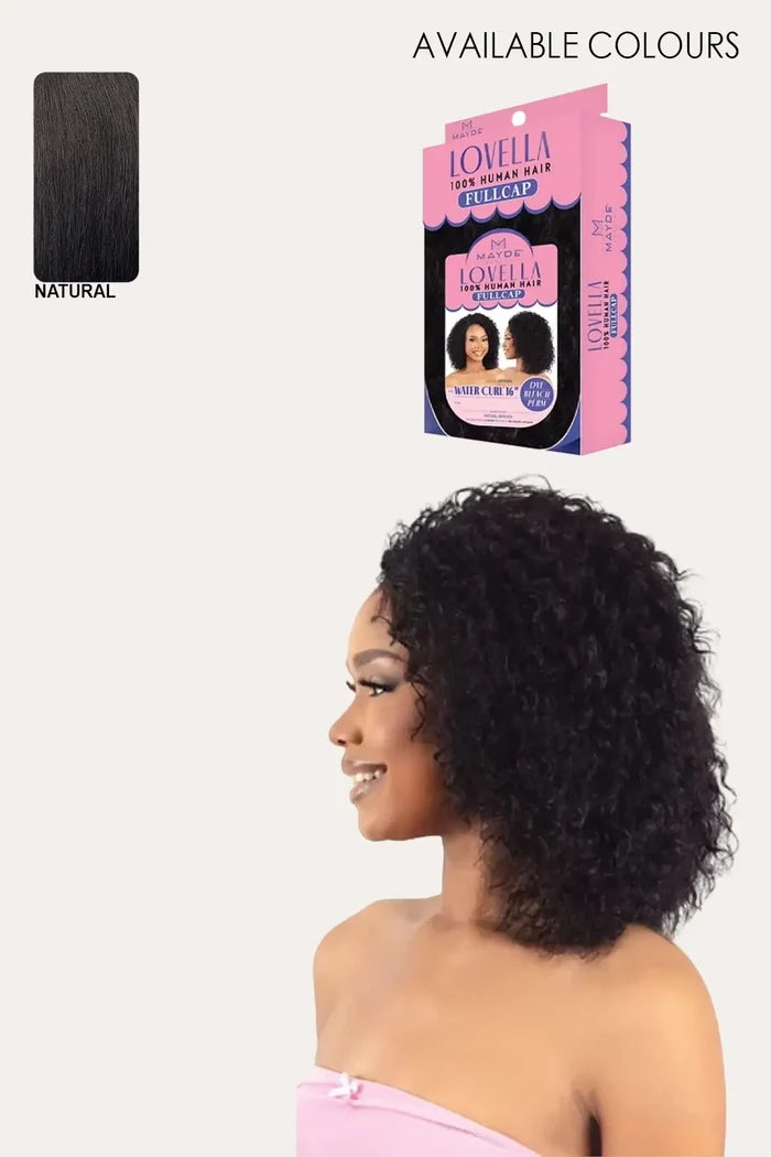 MAYDE LOVELLA 100% HUMAN HAIR HALF WIG WATER CURL 16" MAYDE