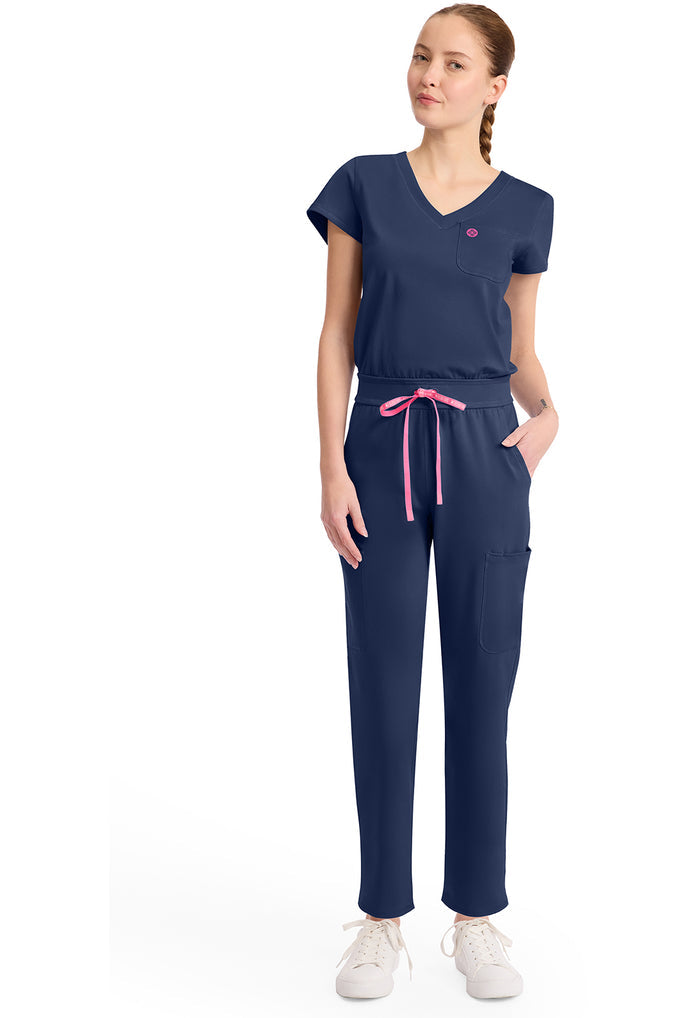 Med Couture Amp Knit V-Neck Scrub Jumpsuit