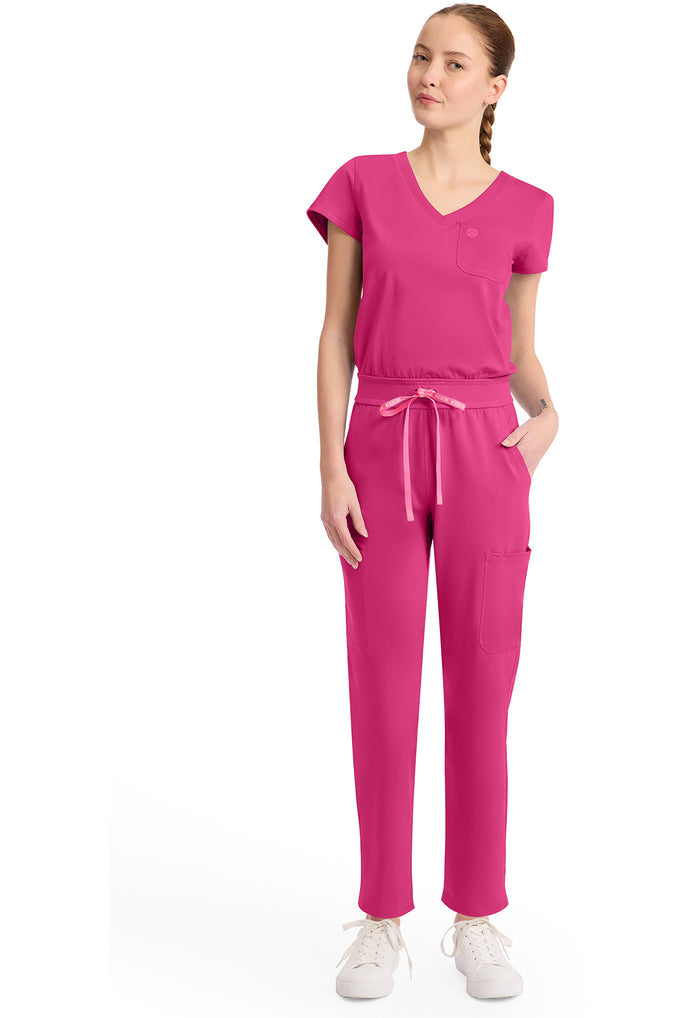 Med Couture Amp Knit V-Neck Scrub Jumpsuit