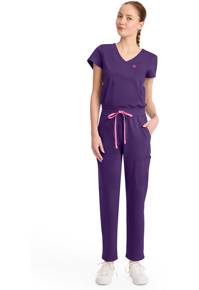Med Couture Amp Knit V-Neck Scrub Jumpsuit