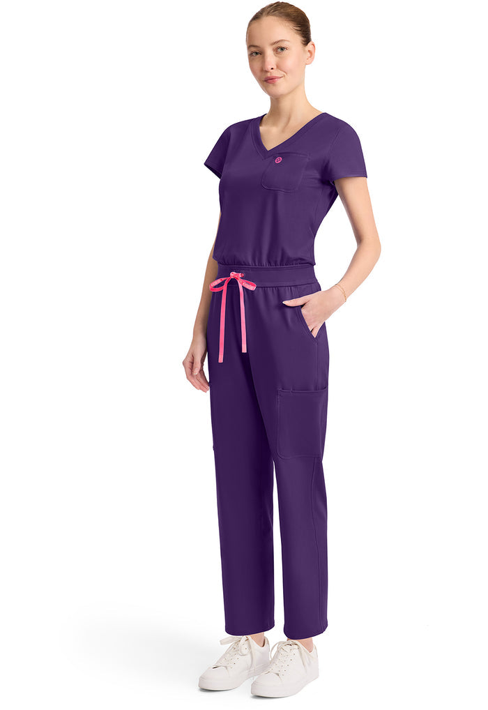 Med Couture Amp Knit V-Neck Scrub Jumpsuit