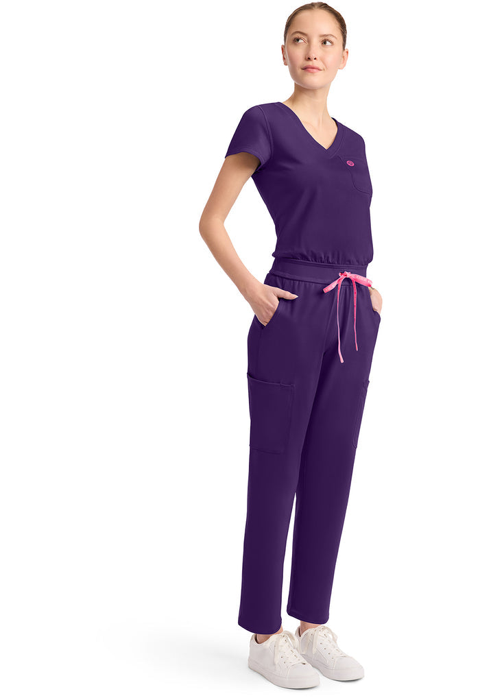Med Couture Amp Knit V-Neck Scrub Jumpsuit