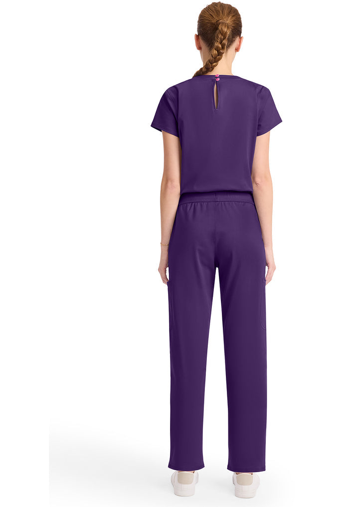 Med Couture Amp Knit V-Neck Scrub Jumpsuit