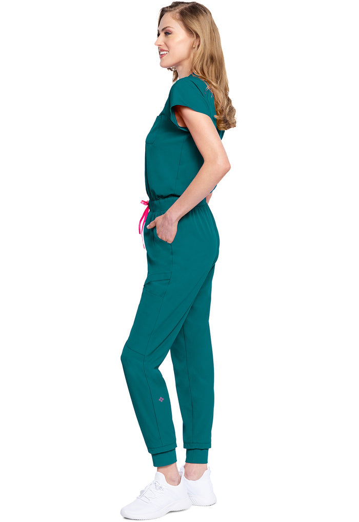 Med Couture Amp Zip Front Scrub Jumpsuit