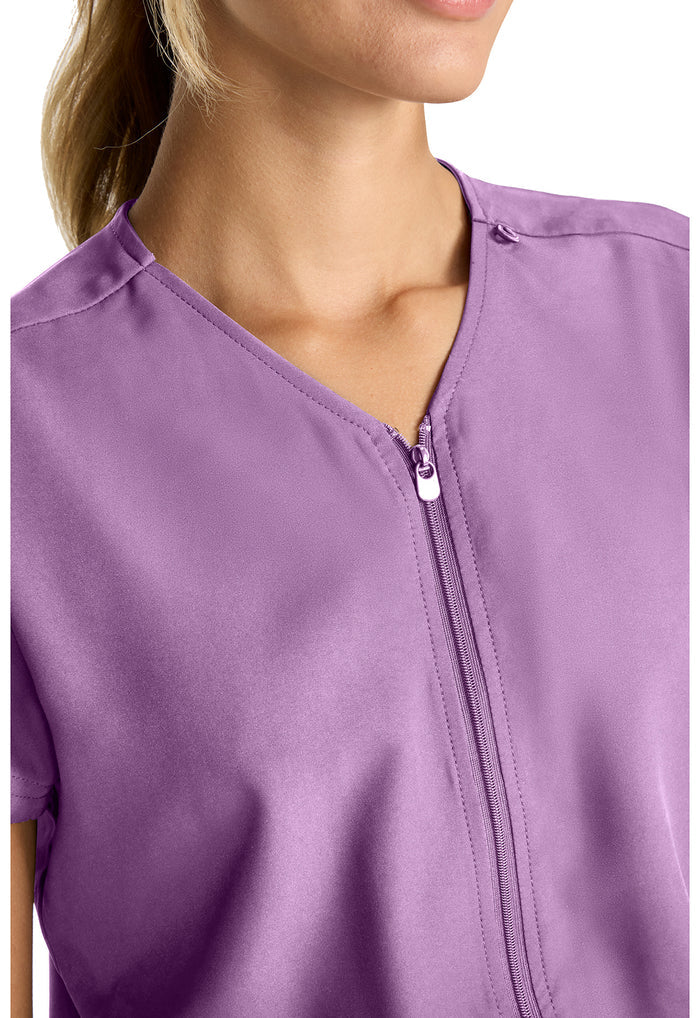 Med Couture Insight Zip Front Scrub Jumpsuit