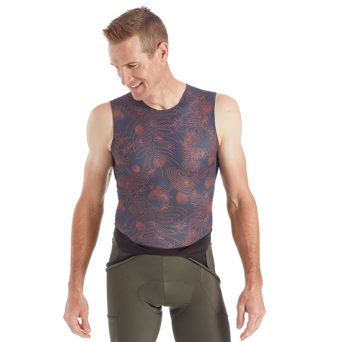 color:DARK INK/SUNSET ORANGE PALM||view:SKU Image Detail||gender:Men||seo:Men's Transfer Mesh Sleeveless Baselayer