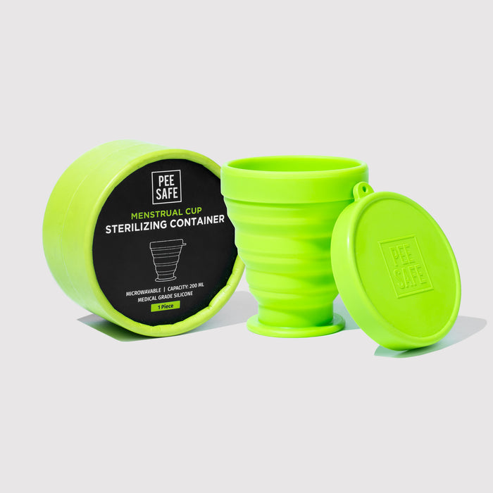 Pee Safe Menstrual Cup (M) + Sterilizer Container