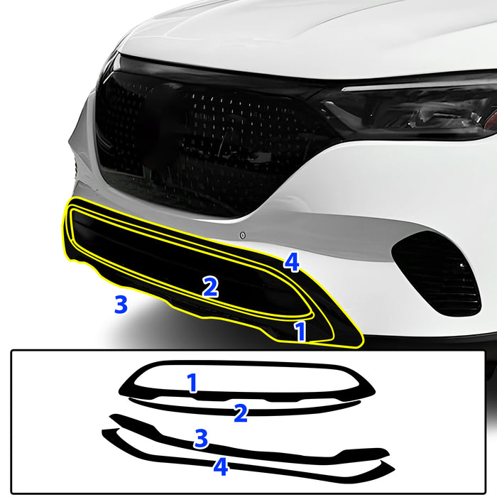 Fits Mercedes - Benz EQE SUV 2023 - 2025 Vinyl Chrome Delete Grille Blackout Decal Stickers Overlay Film - Bogar Tech Designs