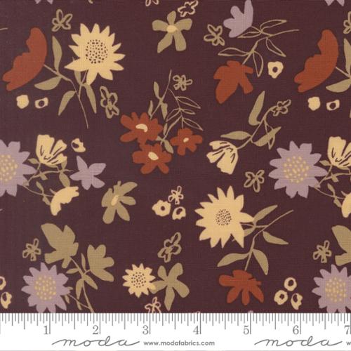 Merlot- Playful Petals- Windfall- Fat Quarter