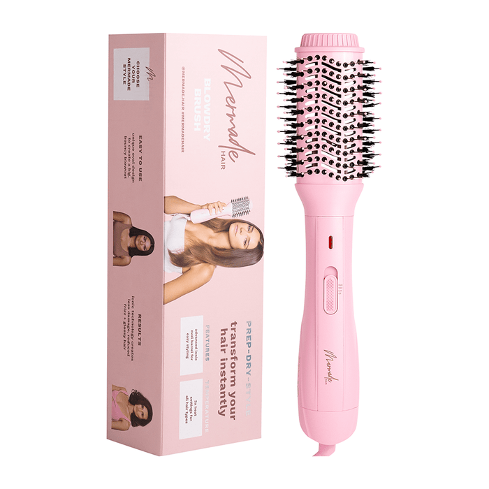 Mermade Hair Blow Dry Brush - Pink - Beauty Tribe