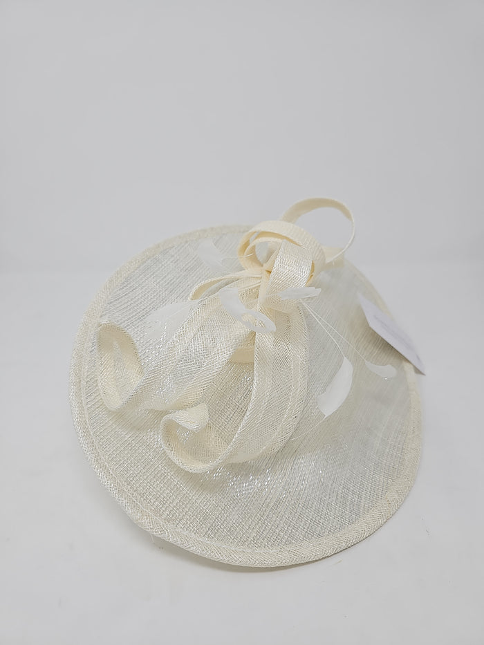 Metallic Ivory Oval Disc Hairband Fascinator