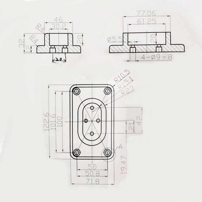 Microscope Track Stand Base Mount Adapter for Optical Breadboard