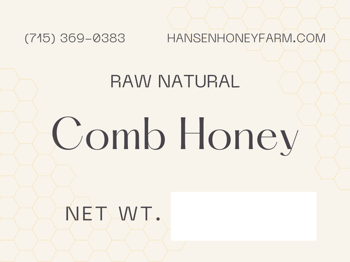 Minimalist Comb Honey Label