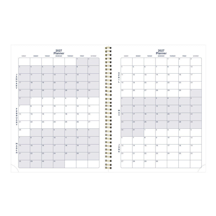 Minimalist Monthly Planner, 2027, 14 Months, Assorted Designs C701PT.ASX-27 Blueline