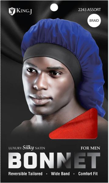 M&M Qfitt SILKY BONNET FOR MAN BRAID [ASSORT-6PC/PK] # K2243 - Palms Fashion Inc.