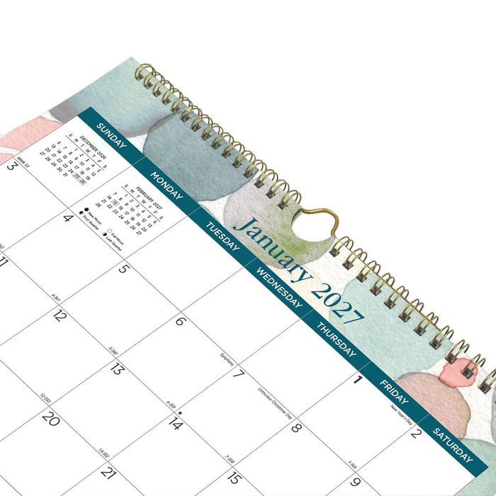 Monthly Wall Calendar, Splash, 2027 C171114-27 Blueline