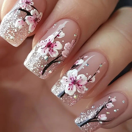 Naked pink peach blossom