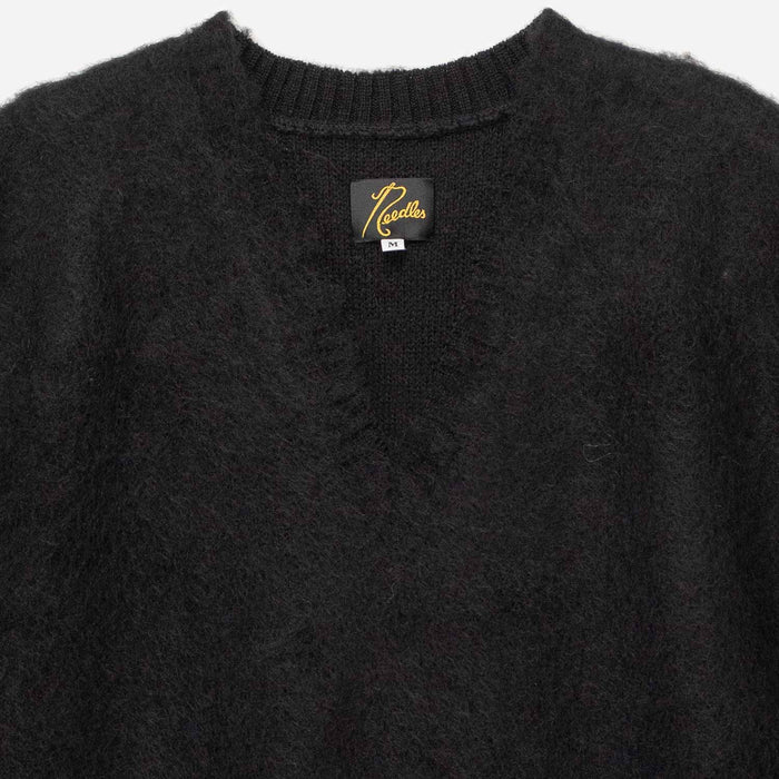 Needles MOHAIR KNIT VEST, Black