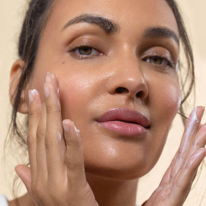 Edible Beauty No. 1 Belle Frais Cleansing Milk in use on skin
