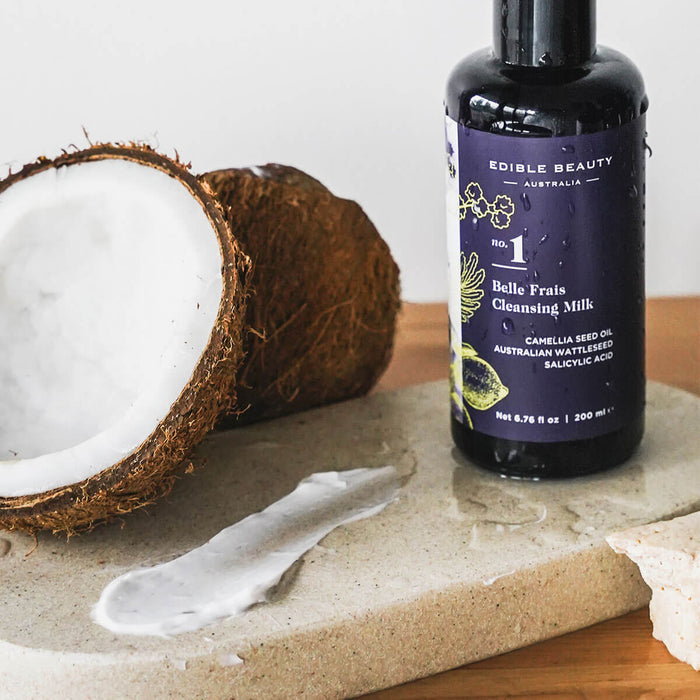 coconut & belle frais cleansing milk