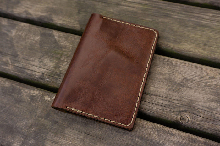 No.33 Personalized Leather Field Notes Cover - Brown