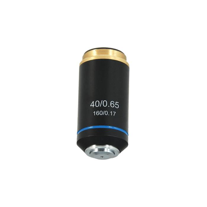 Objective Working Distance 0.48mm 40X Achromatic Objective, SKU BM05063511, three quarter front view