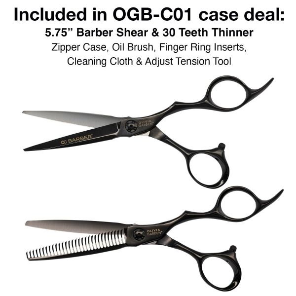 Olivia Garden Barber Shears Intro Kit - 5.75" Shear & 30-Teeth Thinner # OGB-C01 - Palms Fashion Inc.