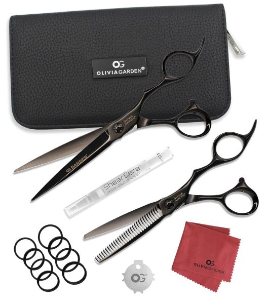 Olivia Garden Barber Shears Intro Kit - 7" Shear & 30-Teeth Thinner # OGB-C05 - Palms Fashion Inc.