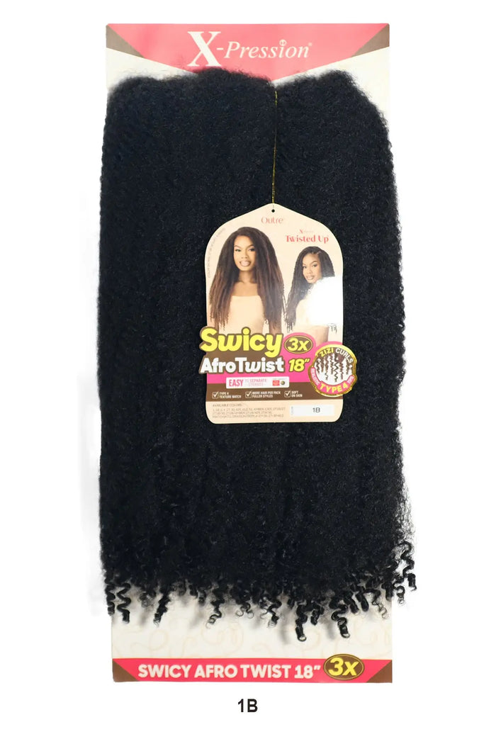 OUTRE  X-PRESSION TWISTE UP 3X SWICY AFRO TWIST 18" OUTRE