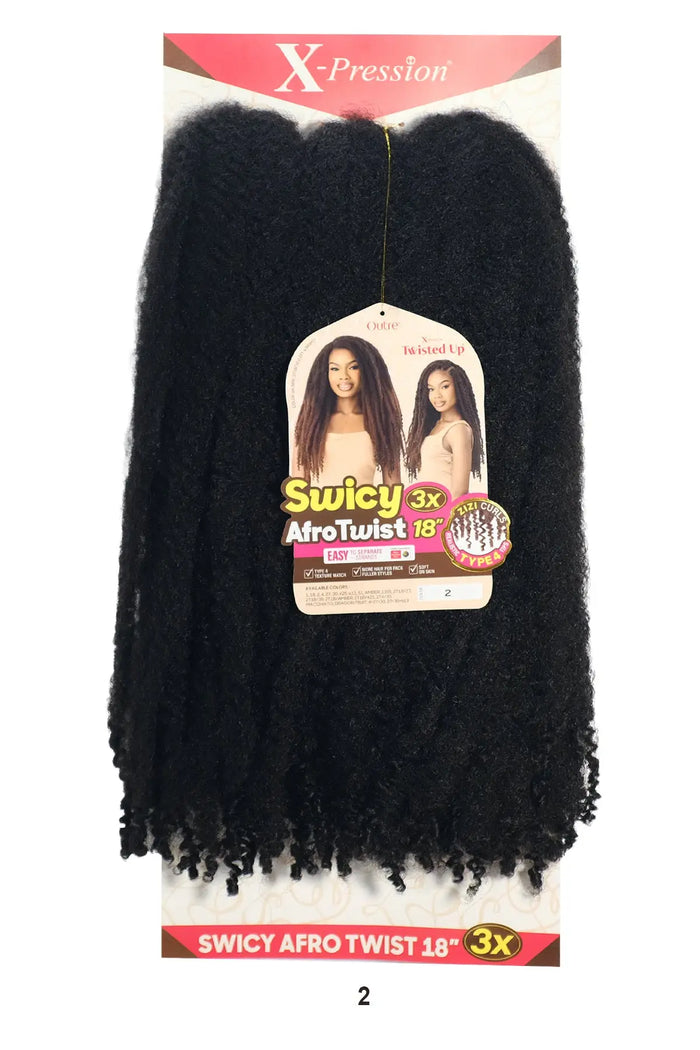 OUTRE  X-PRESSION TWISTE UP 3X SWICY AFRO TWIST 18" OUTRE
