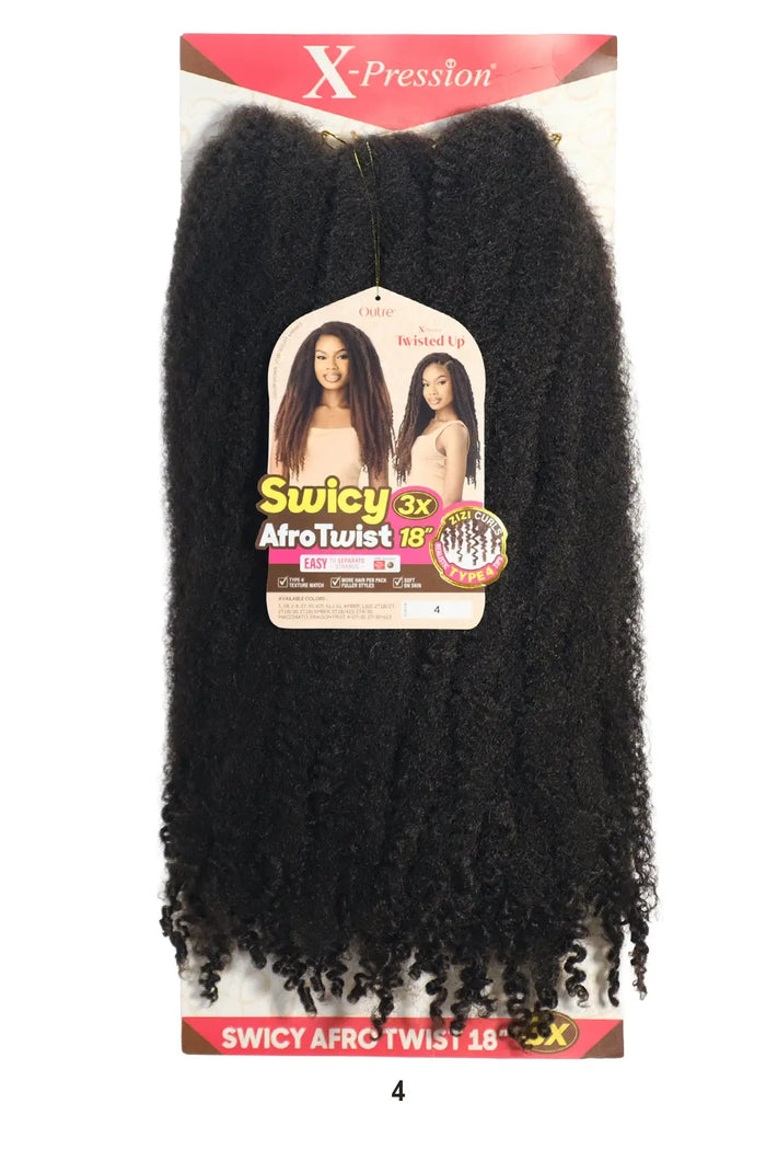 OUTRE  X-PRESSION TWISTE UP 3X SWICY AFRO TWIST 18" OUTRE