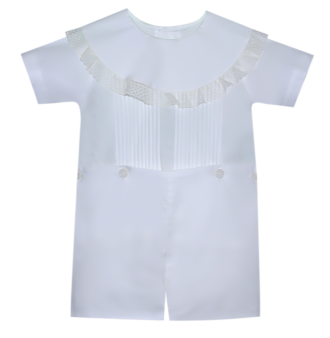 P & R White Holt Button On Short